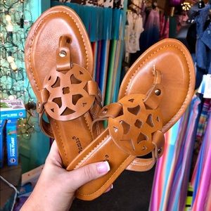 Tan sandals